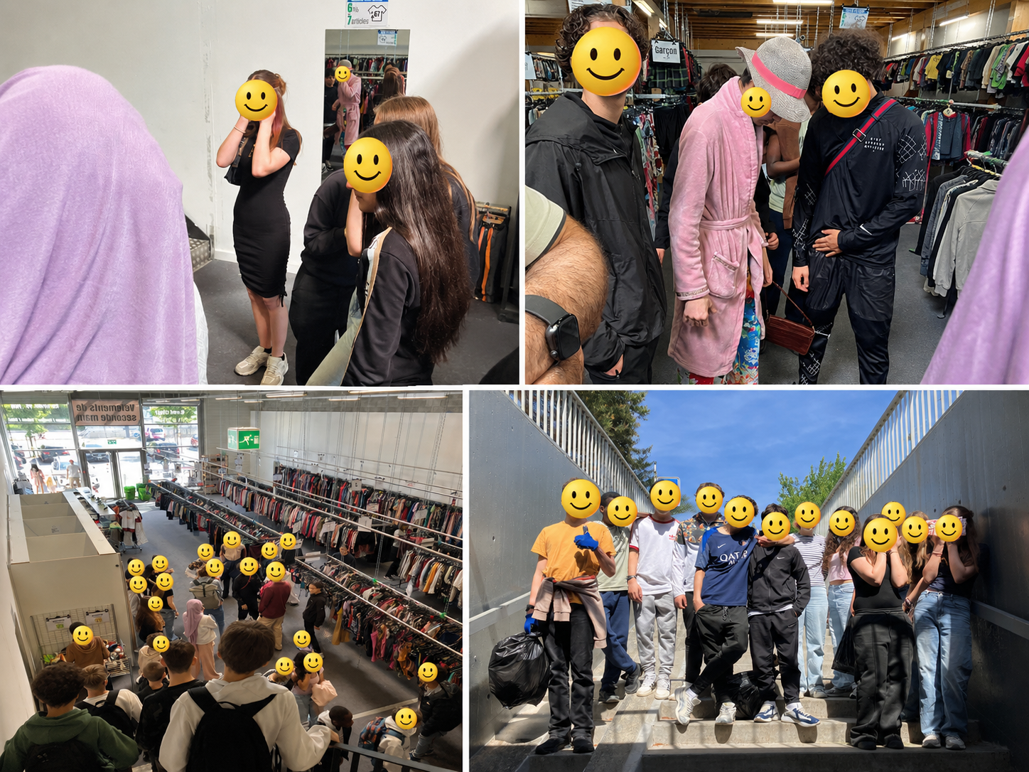 Opération coup de balai + visite centre de tri de vêtement seconde main